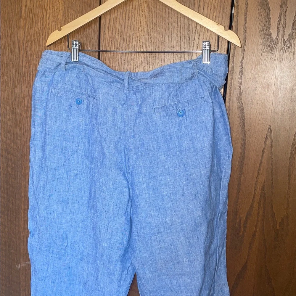 Talbots Light Blue Linen Chinos